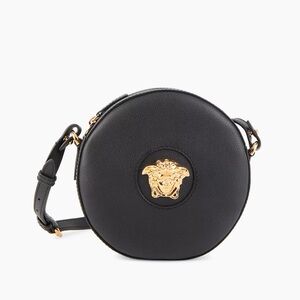 NWT Versace Black LA MEDUSA ROUND CROSSBODY BAG